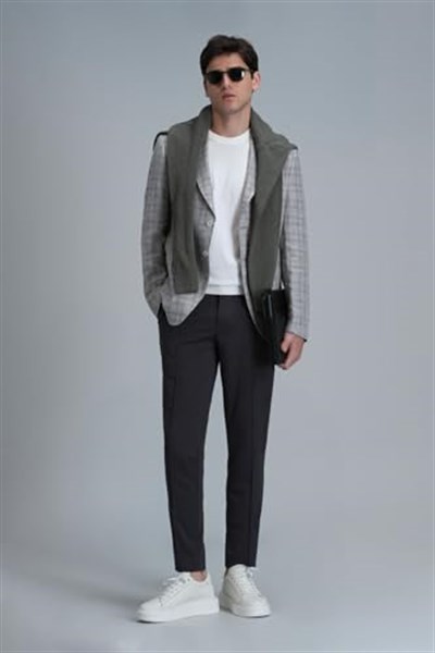 Dany Spor Erkek Blazer Ceket Slim Fit Gri 54