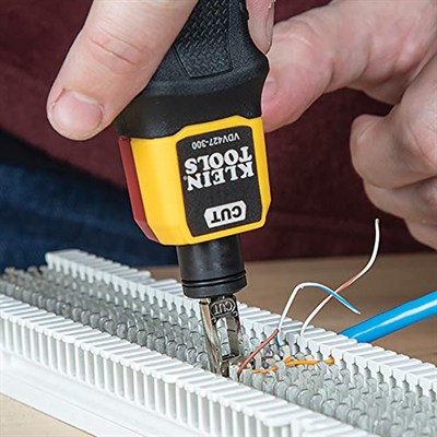 Darbeli matkap aleti, 66/110 bıçak, yaylı, süngü stilli MIM, çevirmeli ve kilitli, DATA Punchdown Klein Tools VDV427-300
