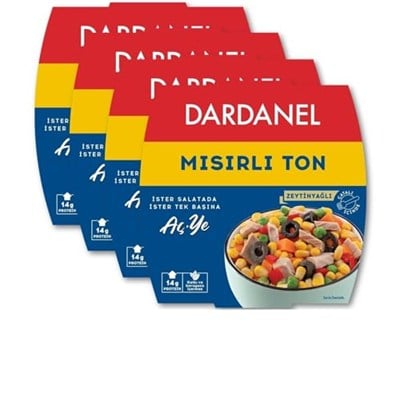 Dardanel Aç Ye Mısırlı Ton Balığı 160 gr x 4 Adet
