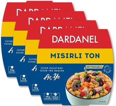 Dardanel Aç Ye Mısırlı Ton Balığı 160 gr x 4 Adet