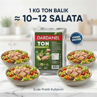Dardanel Zeytinyağlı Klasik Ton Balığı 1 Kg – Büyük Boy Paket – Profesyonel Mutfak & Toplu Tüketim