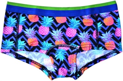 Darkzone Kadın Ananas Desenli Dijital Baskılı Pamuk Boyshort Boxer-1