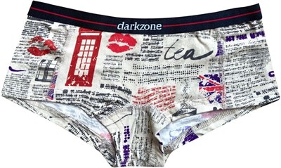 Darkzone Kadın Desenli Dijital Baskılı Pamuk Boyshort Boxer-1