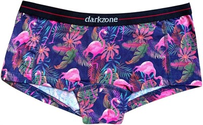 Darkzone Kadın Flamingo Desenli Dijital Baskılı Pamuk Boyshort Boxer-1