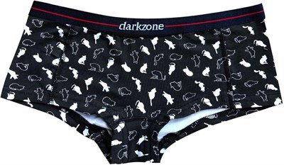Darkzone Kadın Kedi Desenli Pamuk Boyshort Boxer-1