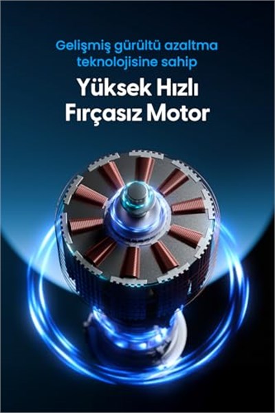 Daxi AirFlow AF02 Yeni Nesil Şarjlı Turbo Masa Fanı, Ultra Güçlü Hava Akışı, 100 Kademeli, 16x19cm (Pastel Pembe)