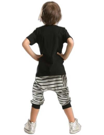 DD Hiphop Erkek Çocuk T-shirt Kapri Şort Takım