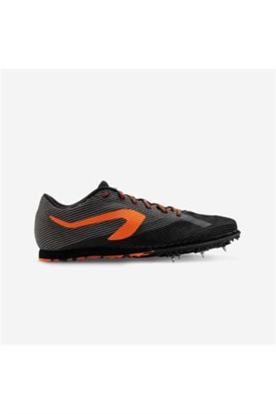 Decathlon Kiprun Unisex Cross Atletizm Koşu Ayakkabısı, Granit Grisi/Siyah/Neon Kan Portakalı, 40 Beden