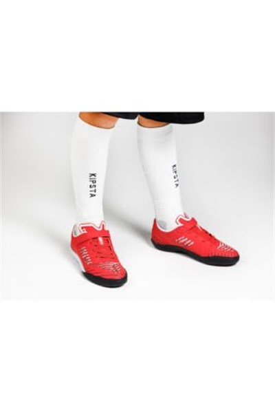 Decathlon Kipsta Çocuk Futsal Ayakkabısı, Salon Ayakkabısı, Kırmızı, Siyah, 34 Beden, Ginka 500