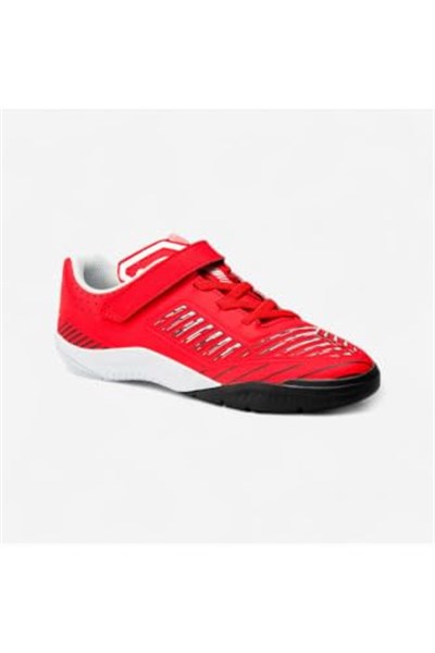 Decathlon Kipsta Çocuk Futsal Ayakkabısı, Salon Ayakkabısı, Kırmızı, Siyah, 34 Beden, Ginka 500