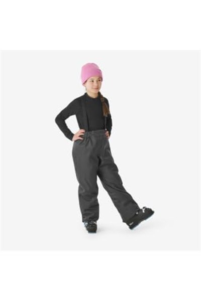 Decathlon Wedze Çocuk Kayak Pantolonu, 12-13 Yaş, Karbon Gri