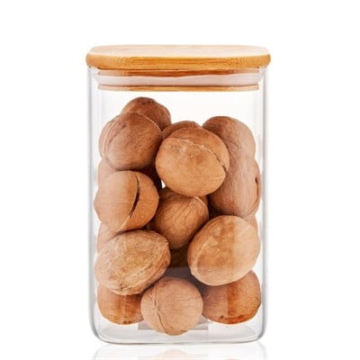 Deconox 1100ml Sızdırmaz Vakumlu Bambu Kapaklı Borosilikat Cam Kavanoz – Hava Geçirmez & Dayanıklı Gıda Saklama Kabı (10cm x 17cm)
