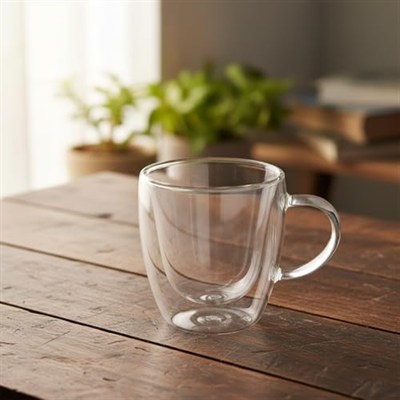 Deconox 2li Çift Cidarlı Borosilikat Cam Fincan Seti - 100 ml Espresso ve Türk Kahvesi Bardağı - Isıya Dayanıklı El Yakmayan Modern Tasarım (2 Adet)