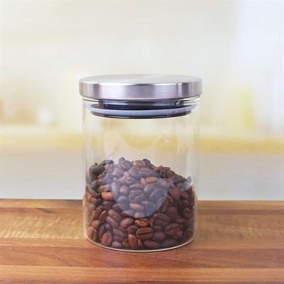 Deconox 300 Ml Vakumlu Metal Kapaklı Borosilikat Cam Kavanoz (8.5cm*10cm) 1 Adet