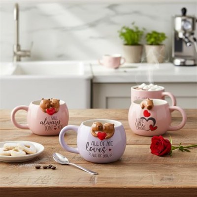 Deconox 3D Sarkan Capybara Figürlü Porselen Kupa - 420 ml Büyük Boy Kaliteli Porselen Bardak - 4 Farklı Modelden Biri (Sürpriz/Asorti) - Sevimli Hayvanlı Hediyelik Mug
