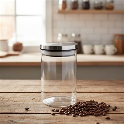 Deconox 450ml Vakumlu Metal Kapaklı Borosilikat Cam Kavanoz (8.5cm*12cm) 1 Adet