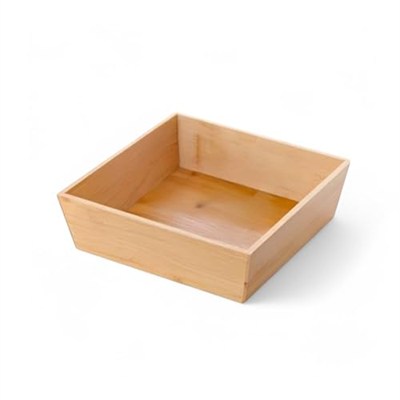 Deconox Bambu Lüx Kare Orta Boy Ekmeklik-Meyvelik 19cm, Bambu Ekmeklik Kare Orta Boy 19cm