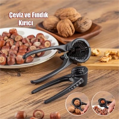 Deconox Döküm 2li Terminatör Fındık ve Ceviz Kıracağı, Döküm Paslanmaz Ceviz ve Fındık Kıracak 2li Set (16cm*5cm-12cm*5cm) (2 L - Seçenekler: 2 Lİ DÖKÜM LİMON SIKICI, CEVİZ FINDIK KIRICI 2 Lİ SET...
