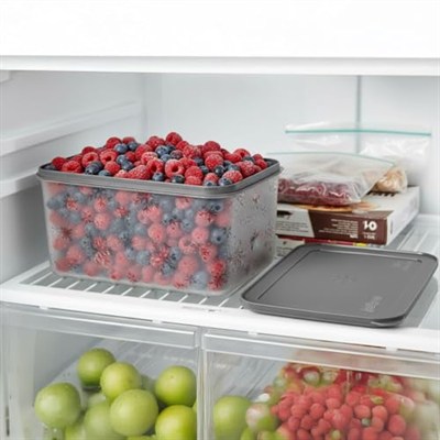 Deconox No Frost Silikon Yumuşak Kapalı Saklama Kabı Dondurucu ve Buzluk Saklama Kabı 3150 ml, Kapaklı No Frost Saklama Kabı 3150 Ml, Derin Dondurucu Saklama Kabı 3150 Ml
