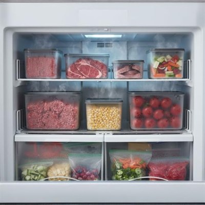 Deconox No Frost Silikon Yumuşak Kapalı Saklama Kabı Dondurucu ve Buzluk Saklama Kabı 3150 ml, Kapaklı No Frost Saklama Kabı 3150 Ml, Derin Dondurucu Saklama Kabı 3150 Ml