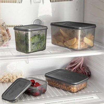 Deconox No Frost Silikon Yumuşak Kapalı Saklama Kabı Dondurucu ve Buzluk Saklama Kabı 675ml, Kapaklı No Frost Saklama Kabı 675Ml, Derin Dondurucu Saklama Kabı 675Ml