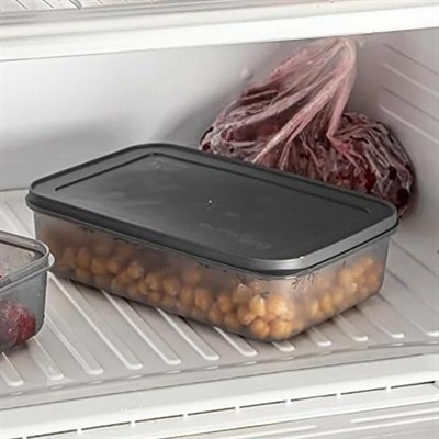 Deconox No Frost Silikon Yumuşak Kapalı Saklama Kabı Dondurucu ve Buzluk Saklama Kabı 1500ml, Kapaklı No Frost Saklama Kabı 1500Ml, Derin Dondurucu Saklama Kabı 1500Ml