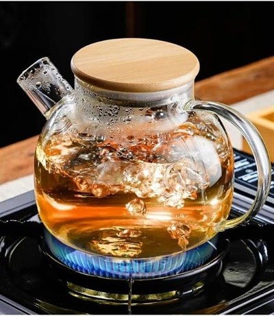 Deconox Vakumlu Bambu Kapaklı Isıya Dayanıklı Borosilikat Cam Demlik, Süzgeçli (1000 ML) | Teapot.Deconox Vakumlu Bambu Kapaklı Borosilikat Cam Demlik – Süzgeçli ve Isıya Dayanıklı Teapot (1000 ML)