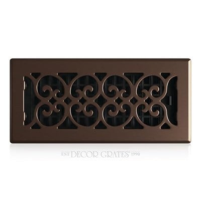 Decor Grates 4-inç 10 inç kaydırma Floor Register, Kahverengi, SPH410-RB