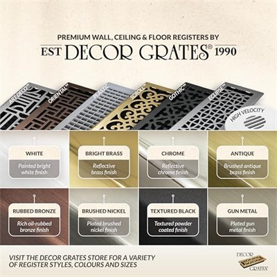 Decor Grates 4-inç 10 inç kaydırma Floor Register, Kahverengi, SPH410-RB