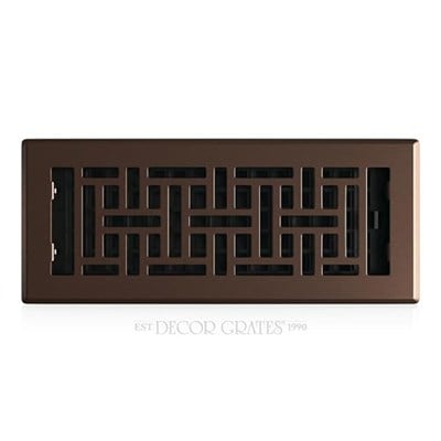 Decor Grates Oryantal Zemin Menfezi, 10x30.5 cm, Bronz