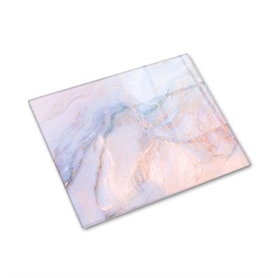 DECORITA Supreme Mermer Görünümlü | Cam Kesme Tahtası (29cm x 34cm) - Seçenekler: 20cm x 30cm, 29cm x 34cm