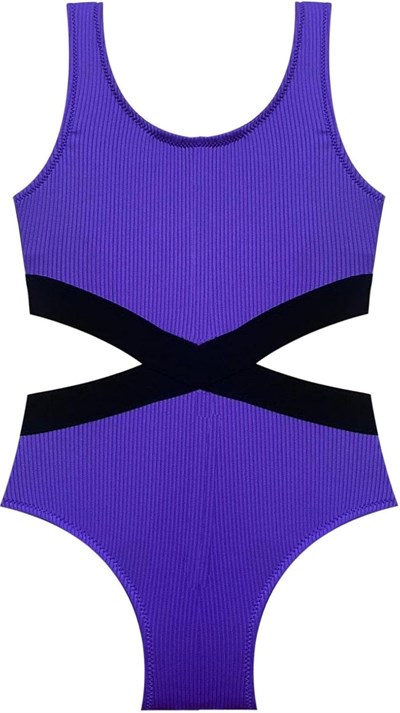 DEEP BEACH Kız çocuk mayokini DB200568CM MOR 8-9 Yaş
