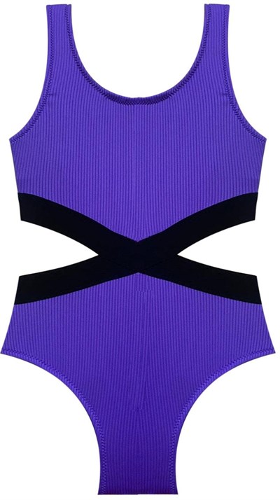 DEEP BEACH Kız çocuk mayokini DB200568CM MOR 11-12 Yaş