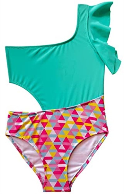 DEEP BEACH KOLU VOLAN DETAYLI KIZ ÇOCUK MAYO DB200566CM BASKILI 7-8 Yaş