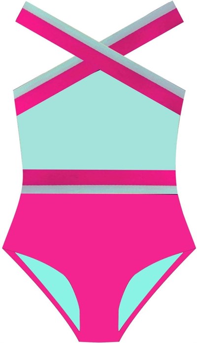 DEEP BEACH MINT-FUŞYA KIZ ÇOCUK MAYO DB200703CM MINT 7-8 Yaş