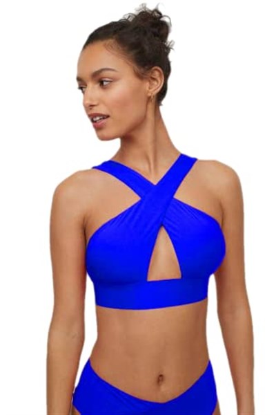 DEEP BEACH SAKS GENİŞ OMUZ ASKILI, ANVELOP KESİMLİ BIKINI ÜSTÜ DB200518M SAKS 36