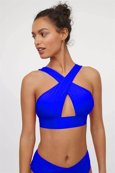DEEP BEACH SAKS GENİŞ OMUZ ASKILI, ANVELOP KESİMLİ BIKINI ÜSTÜ DB200518M SAKS 40
