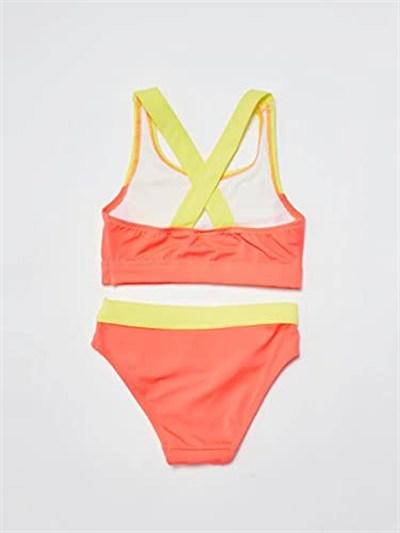 DEEP BEACH Sarı Baskılı kız çocuk bikini takım DB200745BT SARI BLOKLU 12-13 Yaş