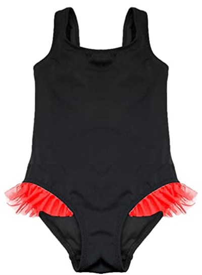 DEEP BEACH SİYAH KIRMIZI FIRFIR DETAYLI KIZ ÇOCUK MAYO DB200618CM SİYAH-KIRMIZI 7-8 Yaş