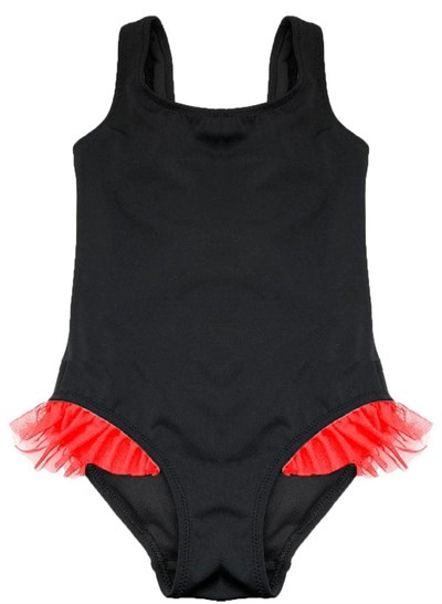 DEEP BEACH SİYAH KIRMIZI FIRFIR DETAYLI KIZ ÇOCUK MAYO DB200618CM SİYAH-KIRMIZI 13-14 Yaş