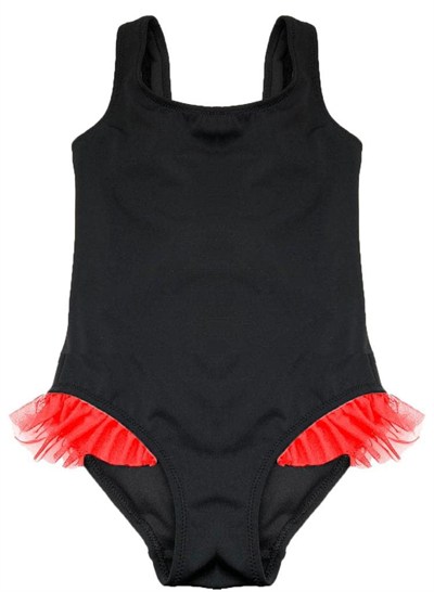 DEEP BEACH SİYAH KIRMIZI FIRFIR DETAYLI KIZ ÇOCUK MAYO DB200618CM SİYAH-KIRMIZI 10-11 Yaş