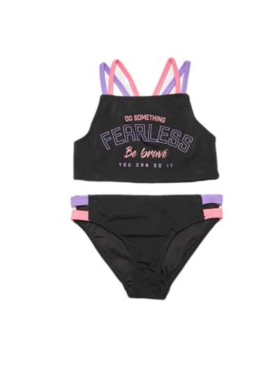 DEEP BEACH Siyah Kız çocuk bikini takım DB200715BT SİYAH 11-12 Yaş
