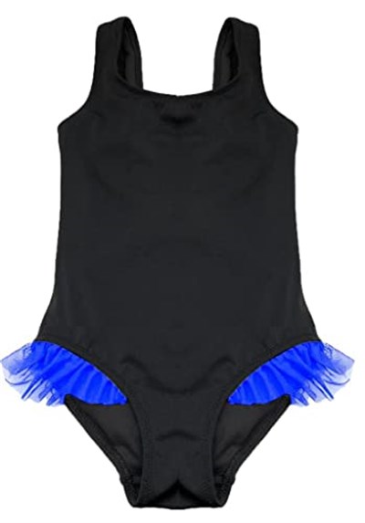 DEEP BEACH SİYAH SAKS FIRFIR DETAYLI KIZ ÇOCUK MAYO DB200618CM SİYAH-SAKS 7-8 Yaş