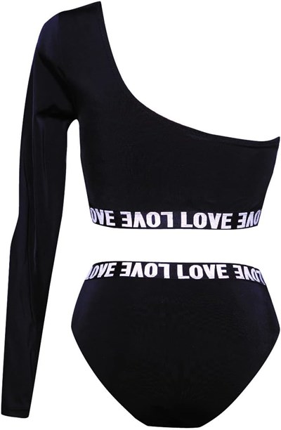 DEEP BEACH TEK KOLLU BIKINI TAKIM DB200512BT SİYAH 34