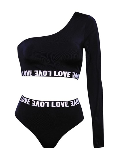 DEEP BEACH TEK KOLLU BIKINI TAKIM DB200512BT SİYAH 40