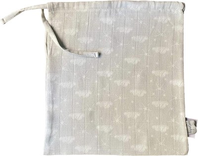 Deeperlove Muslin Grey Cloud Kıyafet Kesesi