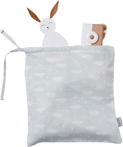Deeperlove Muslin Grey Cloud Kıyafet Kesesi