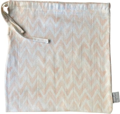Deeperlove Muslin Pink ZigZag Kıyafet Kesesi