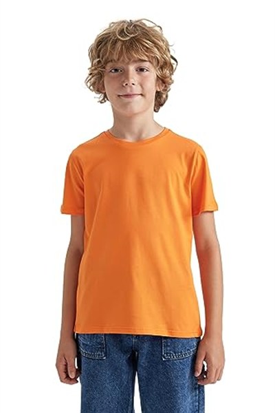 DeFacto Erkek Çocuk Regular Fit Kısa Kollu Tişört, Siyah, 4/5 Yaş