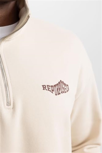 DeFacto Erkek Comfort Fit Dik Yaka Sweatshirt